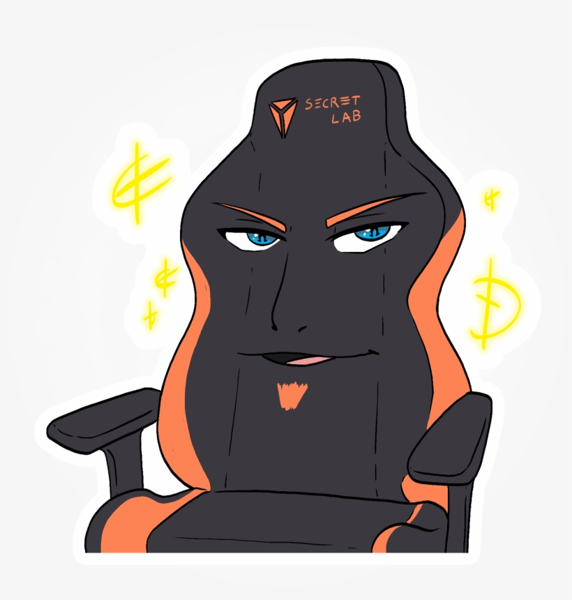 Chair Senpai Sticker, transparent png