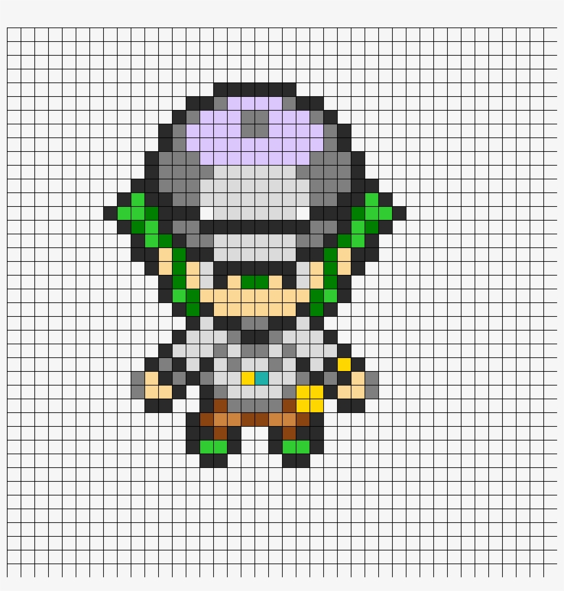 N Sprite From Pokemon Perler Bead Pattern, transparent png