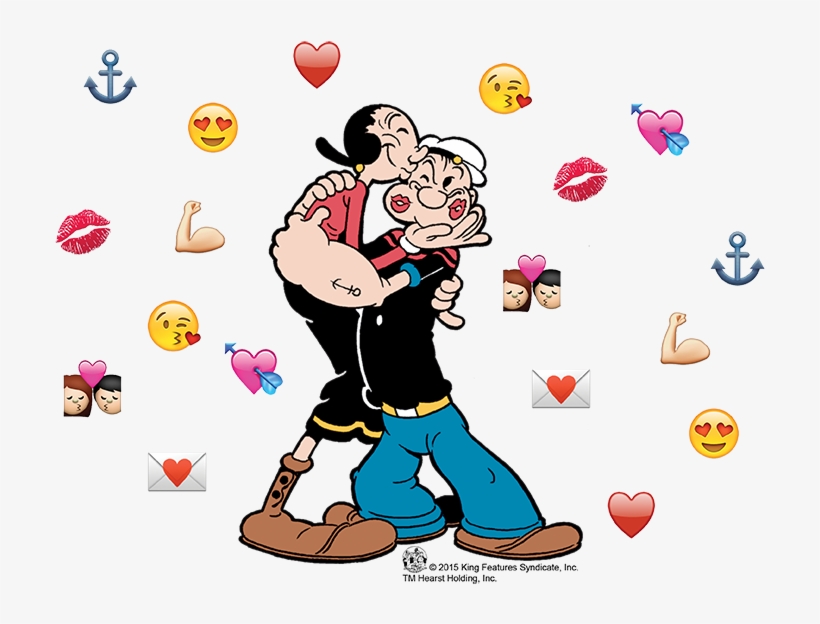Popeye Love Icons Men's Heather T-shirt, transparent png