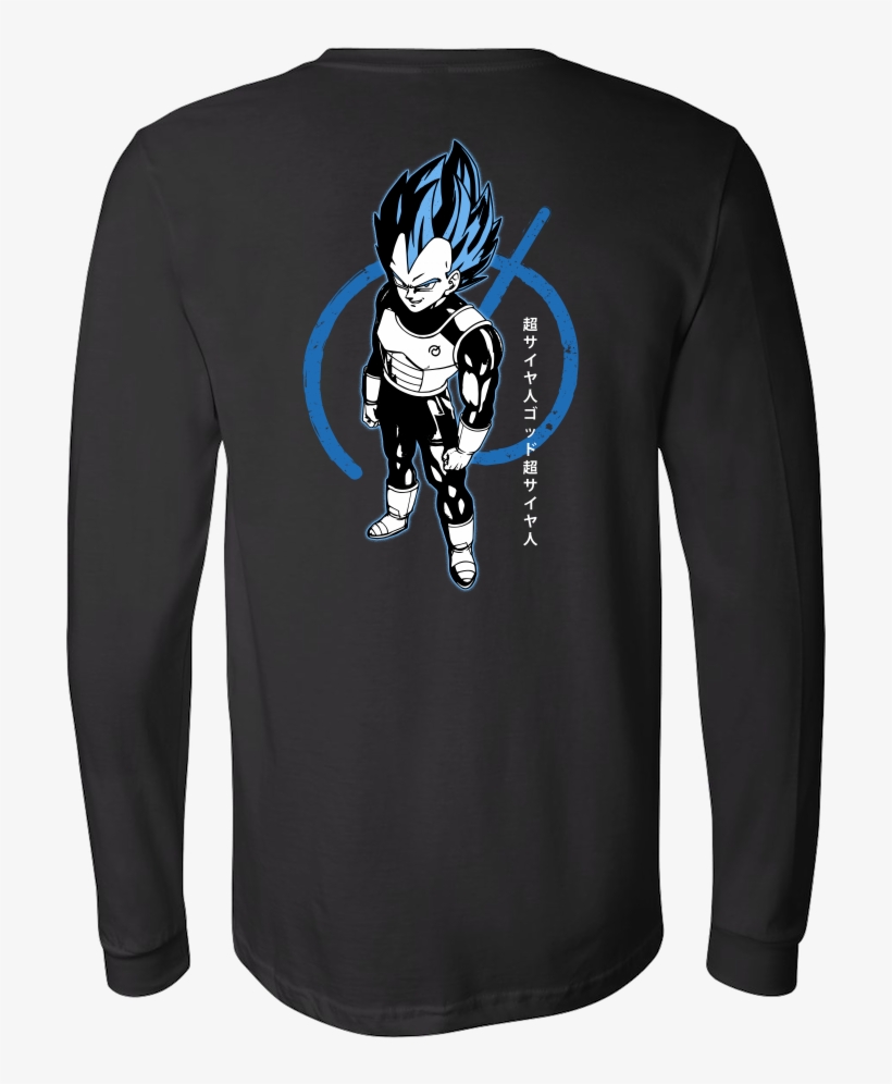 Super Saiyan Blue Vegeta God Long Sleeve T Shirt, transparent png