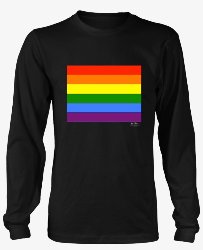 Pride Flag Black Unisex Long Sleeve Shirt, transparent png