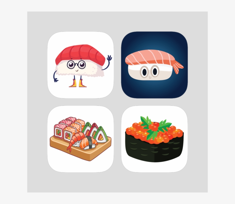Full Set Of Sushi Sticker On The App Store, transparent png