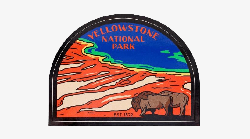 Sendero Yellowstone National Park Sticker, transparent png