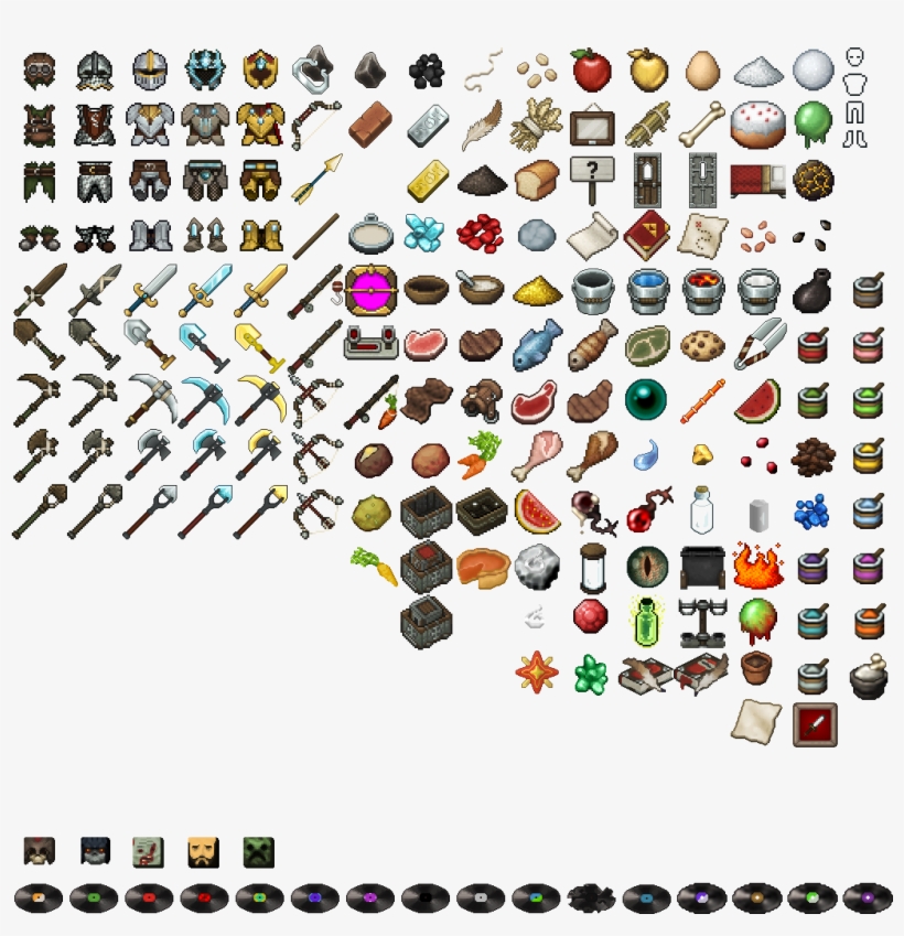Here Is The 64x Item Sheet So Far, transparent png