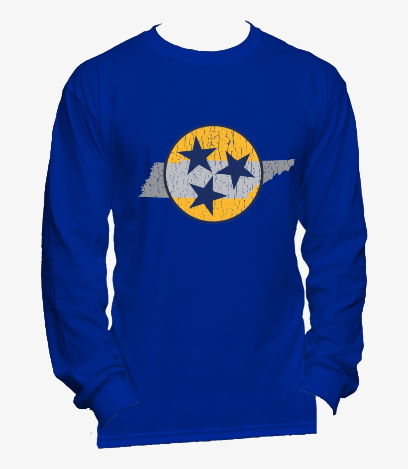 Tri Star Yellow Mens Long Sleeve T Shirt, transparent png