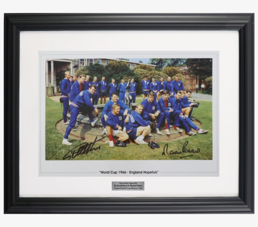 Sir Geoff Hurst & Martin Peters Signed England Photo, transparent png