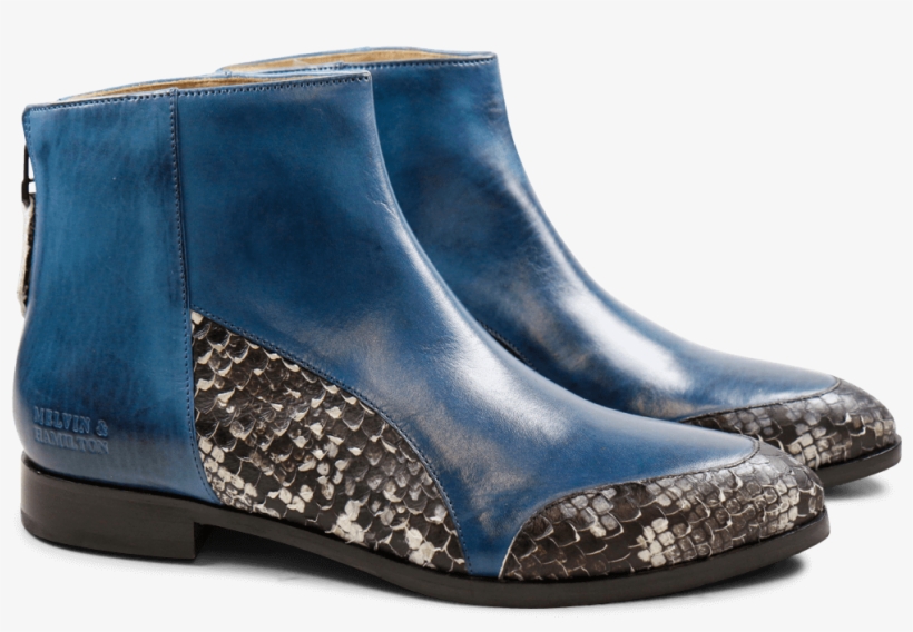 Bottines Jessy 12 Phyton Blue Crust Mid Blue Hrs, transparent png