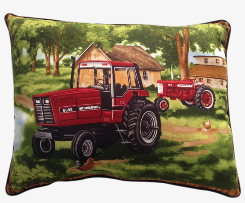 Ih Farmall 450 & Ih 5088 Tractors Throw Pillow, transparent png