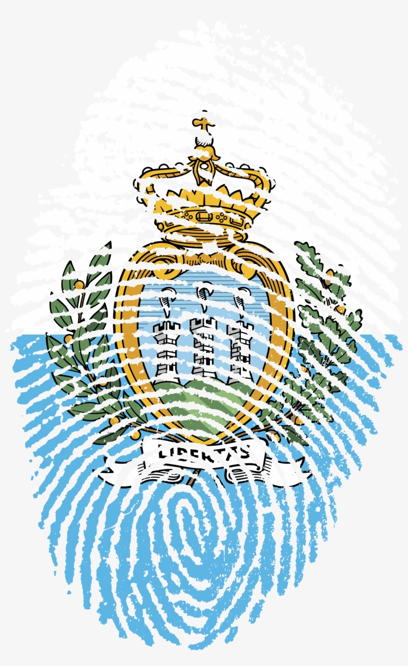 San Marino Flag Fingerprint 662730, transparent png