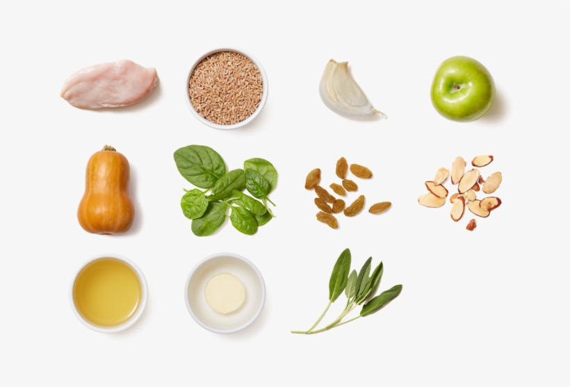Seared Chicken & Farro With Honeynut Squash & Apple-almond, transparent png
