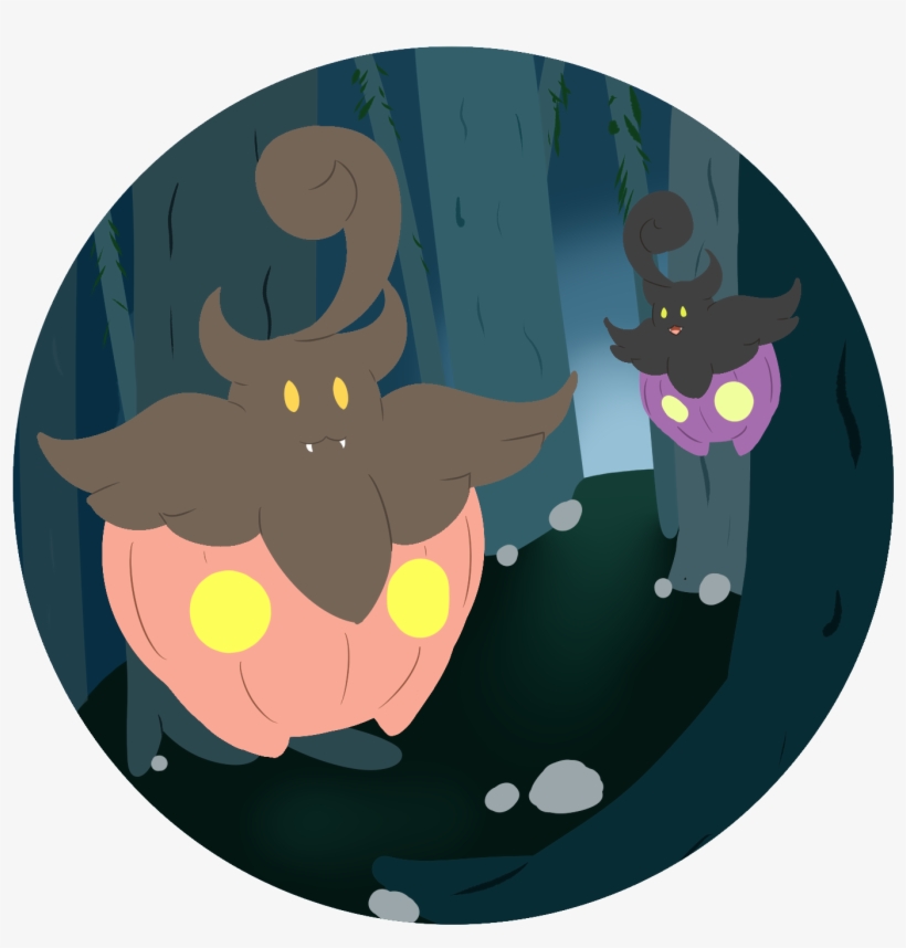 Chandelure And Pumpkaboo, transparent png