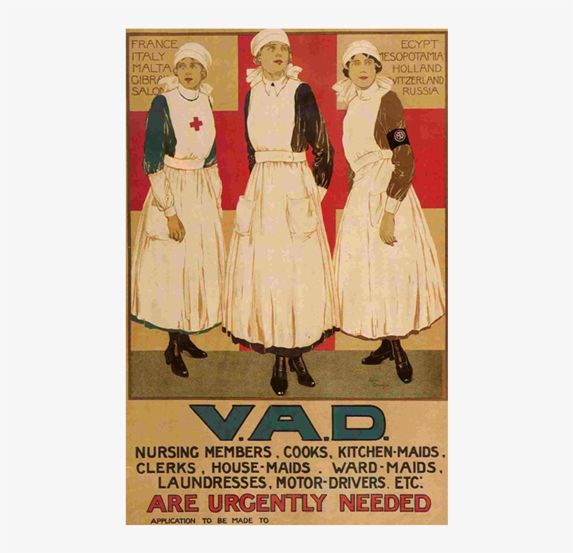 First World War Recruitment Poster By Artist Joyce - Wwi British Nurse Propaganda, transparent png