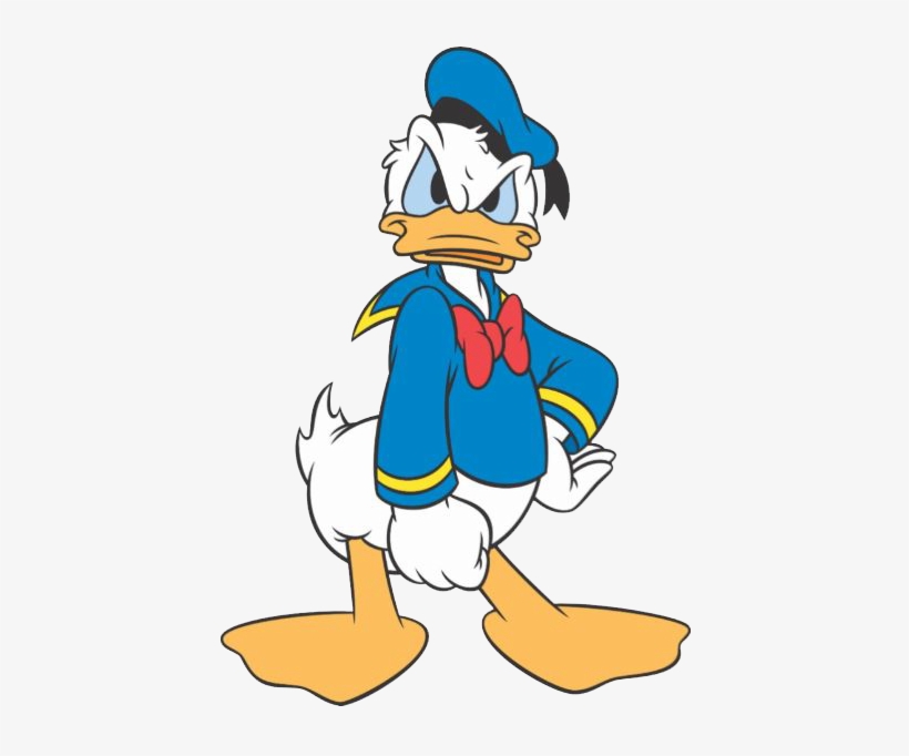 Donald Duck Angry Clipart - Donald Duck Angry Face, transparent png