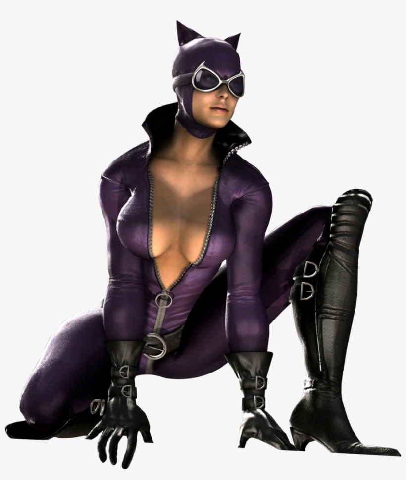 44937 Cat Woman Purple Suited Catwoman - Catwoman Dc Vs Mortal Kombat, transparent png