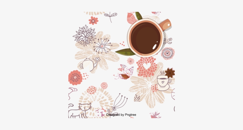 Cartoon Hand-painted Coffee Pattern Icon, Coffee, Drinks, - 手帳型 多機種対応 スライド式 キャラクター ドレスマ Th-cat066, transparent png