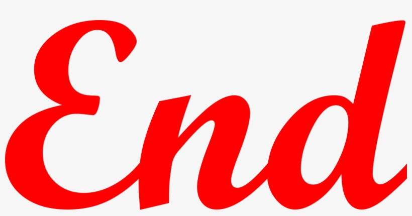 End - End Word Png, transparent png