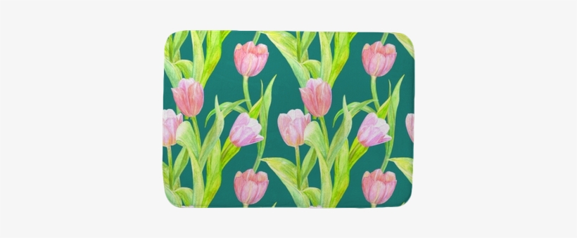 Fashion Seamless Texture With Elegant Tulips For Your - Watercolor Painting, transparent png