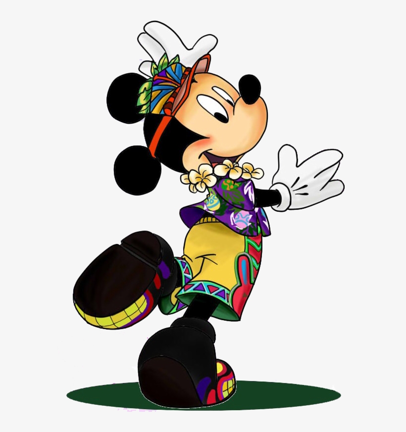 Mickey Mouse Luau Pictures - Mickey Mouse Hawaiian, transparent png