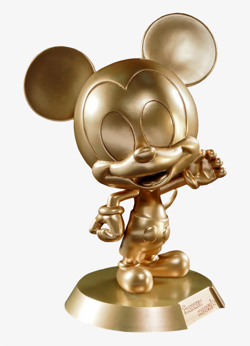 Golden Mickey Mouse 90th Anniversary Cosbaby - Figurine, transparent png