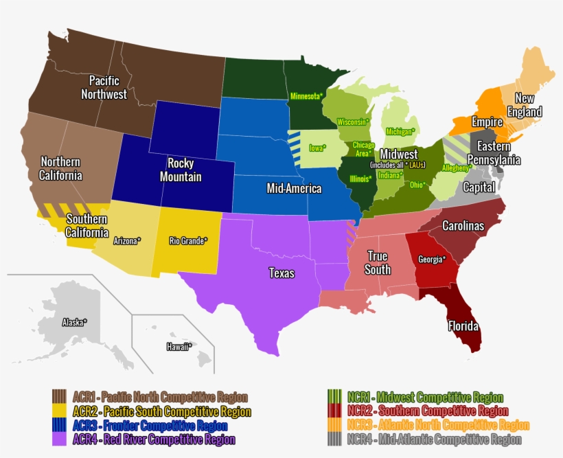 Usa Club Rugby Map - Red And Blue States Map 2018, transparent png