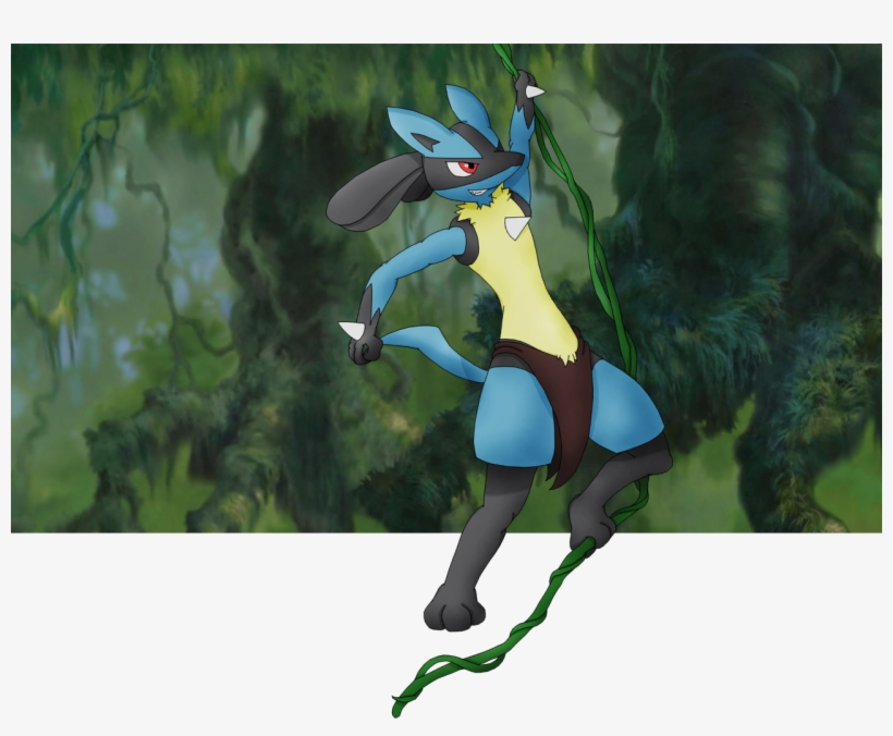 Lucario As Tarzan - Cartoon, transparent png