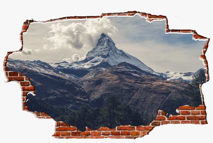 Zapwalls Decals Mountain Peak Cloudy Sky Breaking Wall - Crushing Clouds Wall Tapestry - Small: 51" X 60" By, transparent png