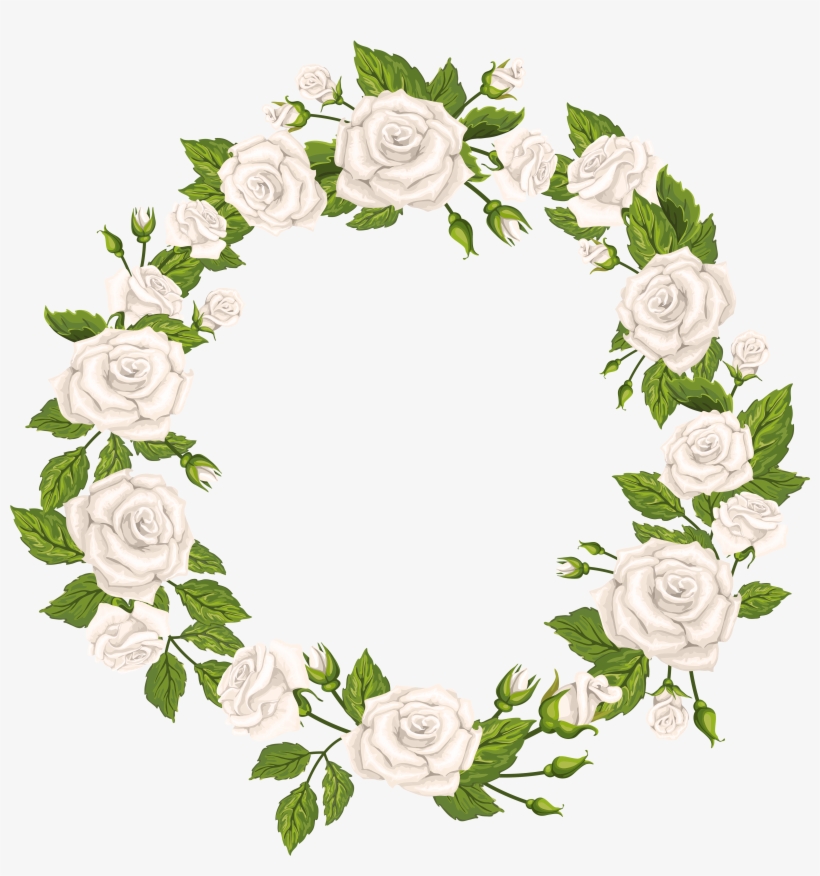 Graphic Freeuse Stock White Png Clip Art Gallery Yopriceville - White Rose Wreath Png, transparent png