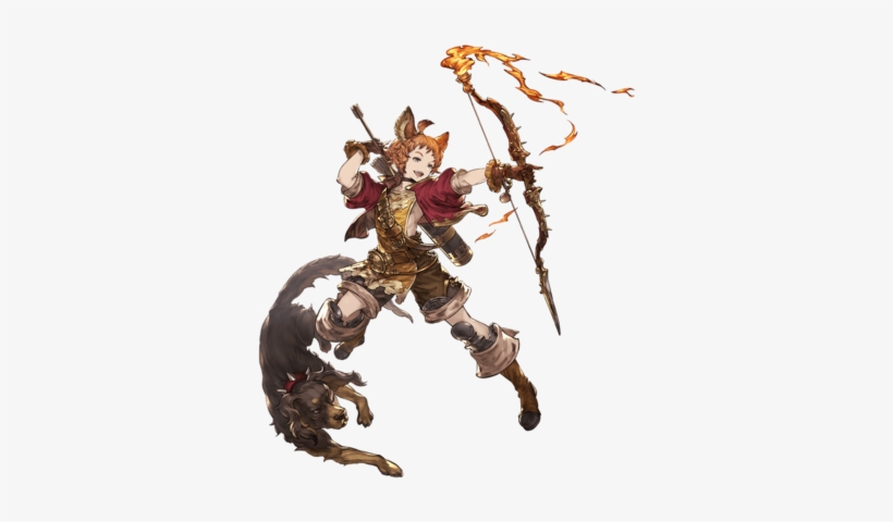 Flesselles A - Granblue Fantasy Archer, transparent png