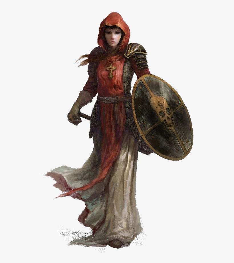 Fantasy Women Warrior Png File - Female Human D&d Cleric, transparent png