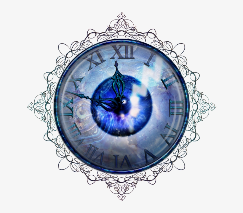 Clock Blue Eye By Lyotta On Deviantart Black And White - Clock, transparent png