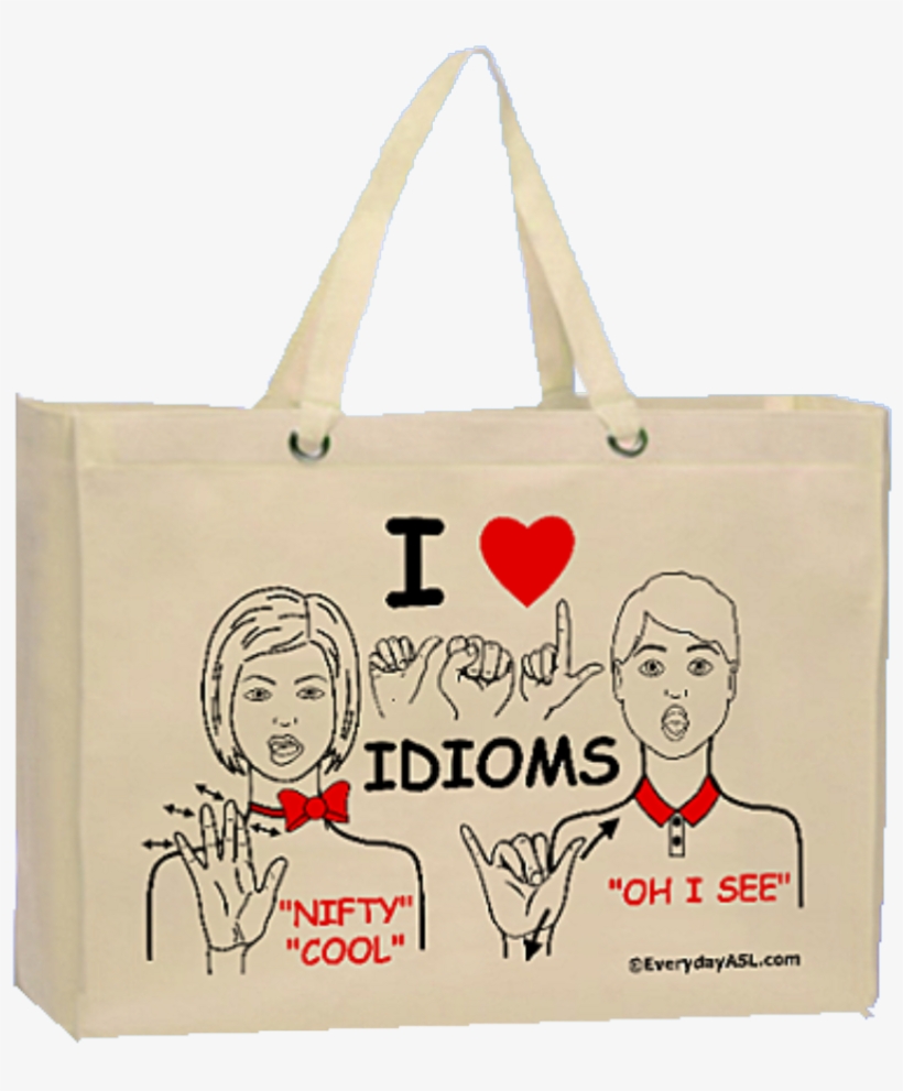 Asl Idioms Tote, transparent png