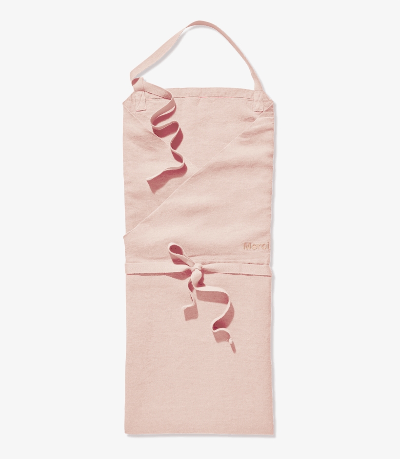 Pink Beige Pre-washed Linen Plain Apron, transparent png