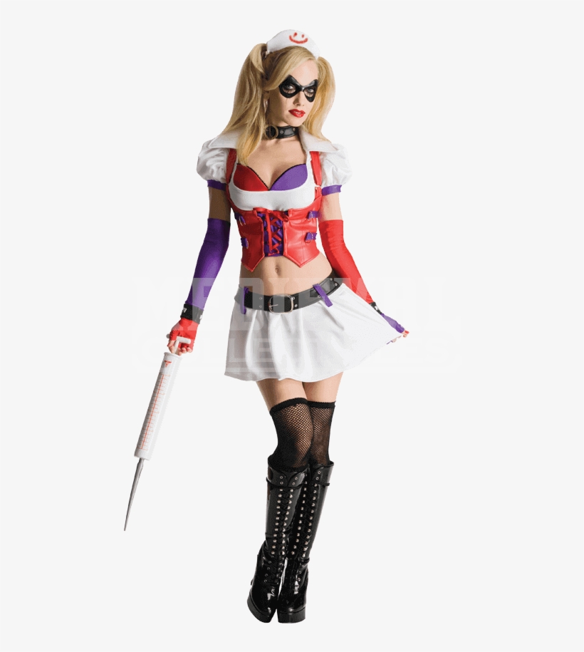 Secret Wishes Harley Quinn Arkham Asylum Costume, transparent png