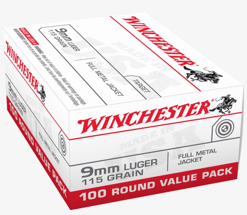 Winchester 9mm Luger 115 Gr Fmj Value Pack, transparent png