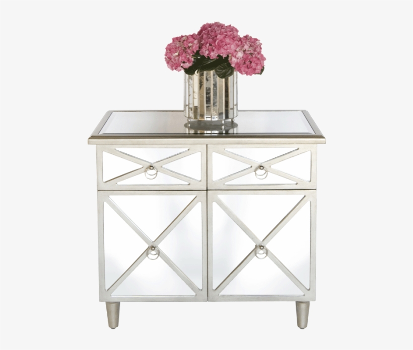 Worlds Away Claude Mirrored Crosshatch Two Drawer Chest, transparent png