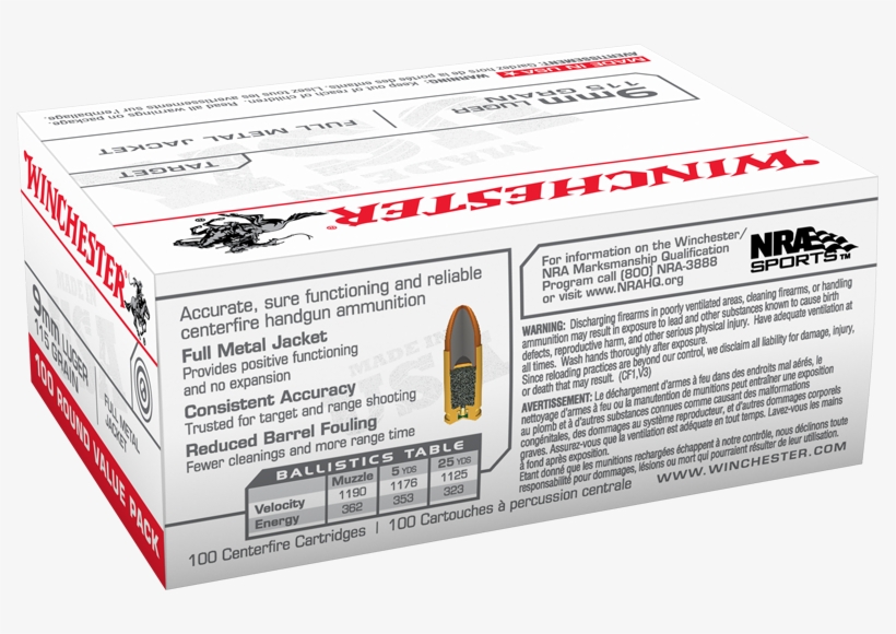 Full Metal Jacket 9mm 115 Grain, transparent png