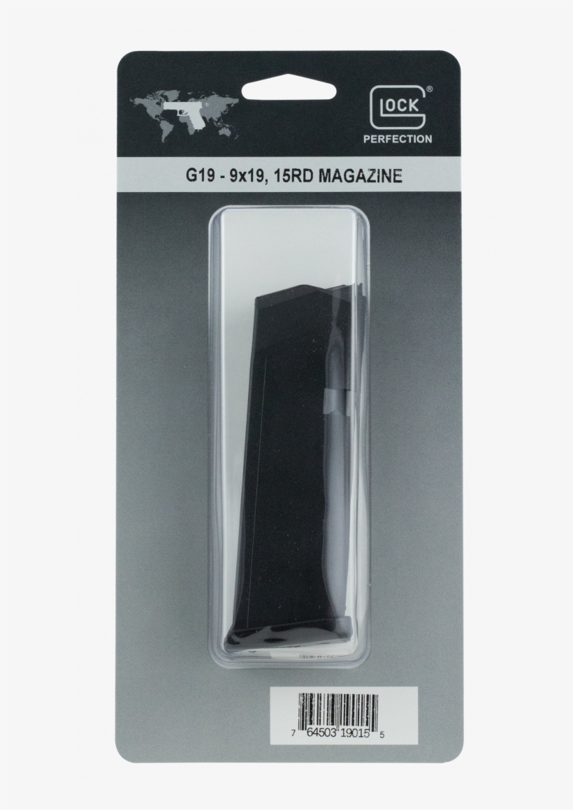 Glock Mf19015 G19 9mm Luger 15 Rd Polymer Black Finish, transparent png