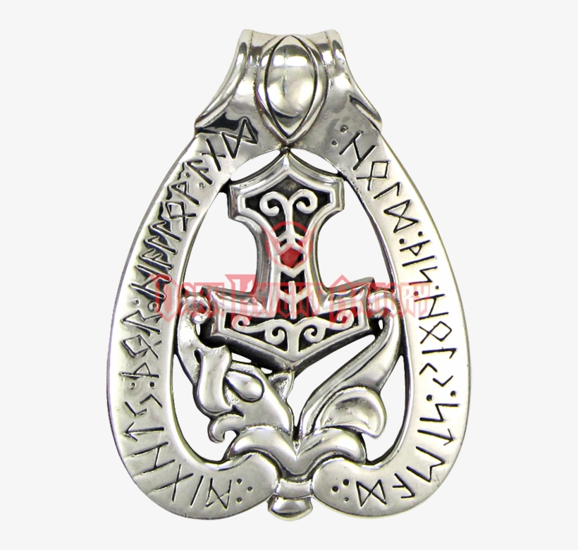 Sterling Silver Dragon Hammer Pendant, transparent png