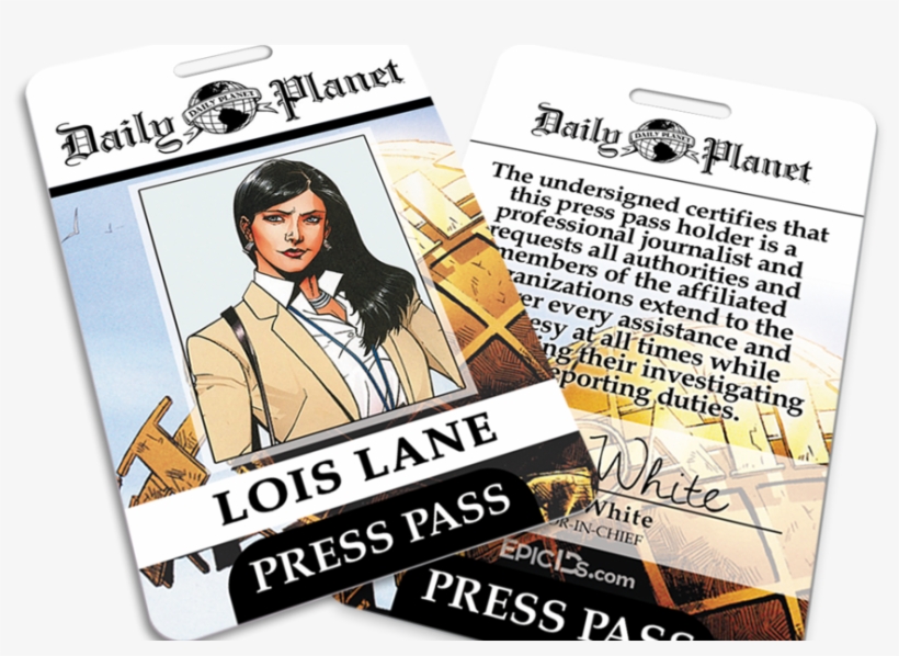 Daily Planet Lois Lane Press Pass E1503294094607, transparent png