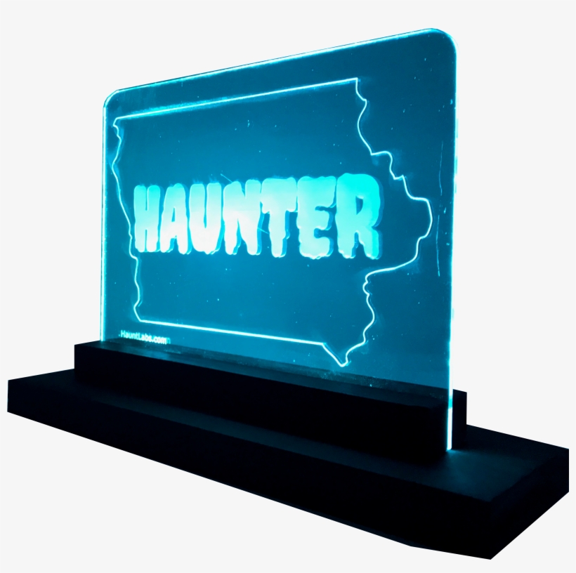 Haunter Illuminated Desk Sign- Multi Colored Rgb, transparent png