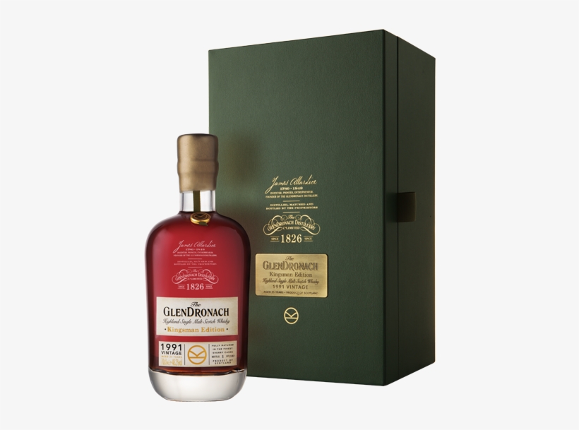 The Glendronach Kingsman Edition 1991 Vintage, A Unique, transparent png