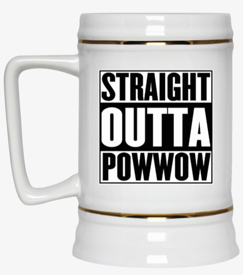 Straight Outta Pow Wow Beer Stein, transparent png