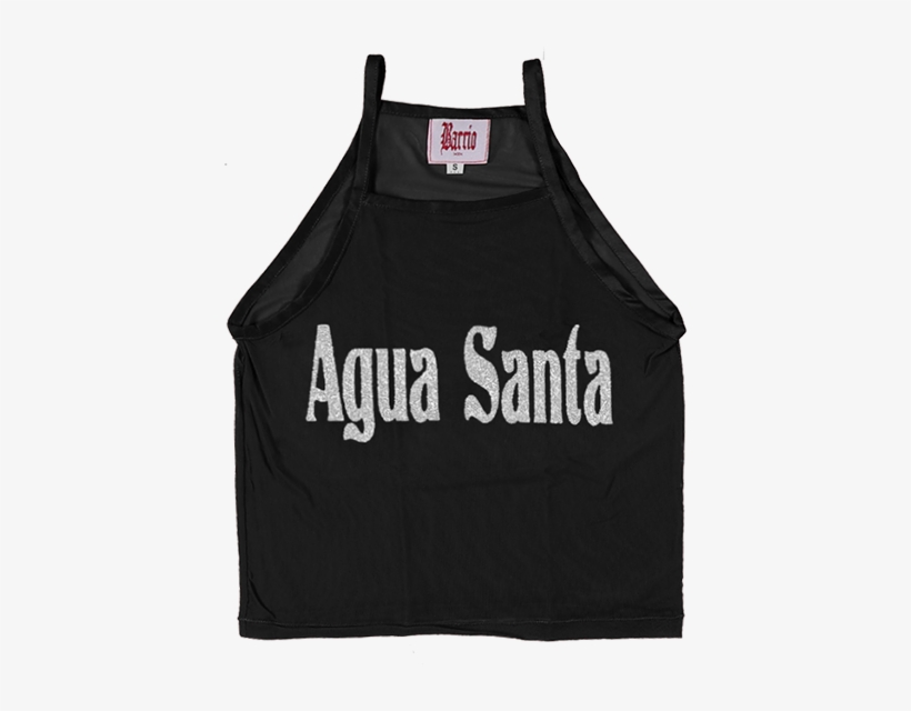 Agua Santa Black Glitter Top, transparent png