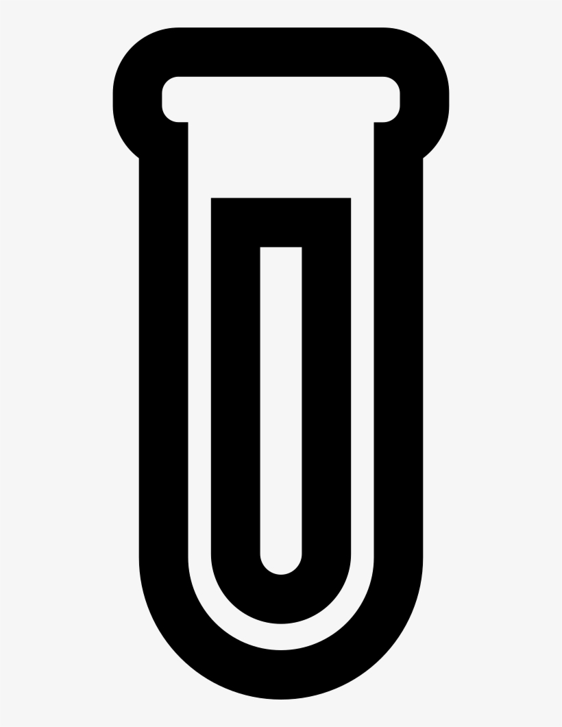 Test Tube With Liquid Outline Comments, transparent png