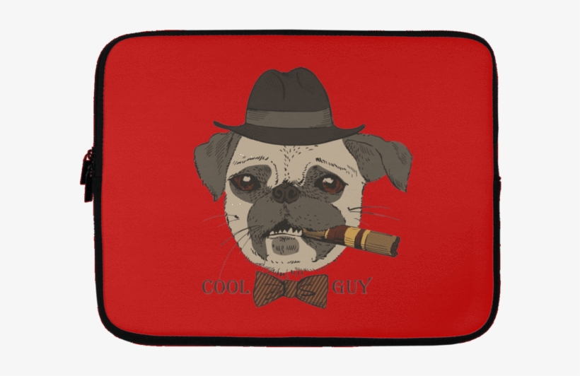 Cool Guy Pug Laptop Sleeves, transparent png