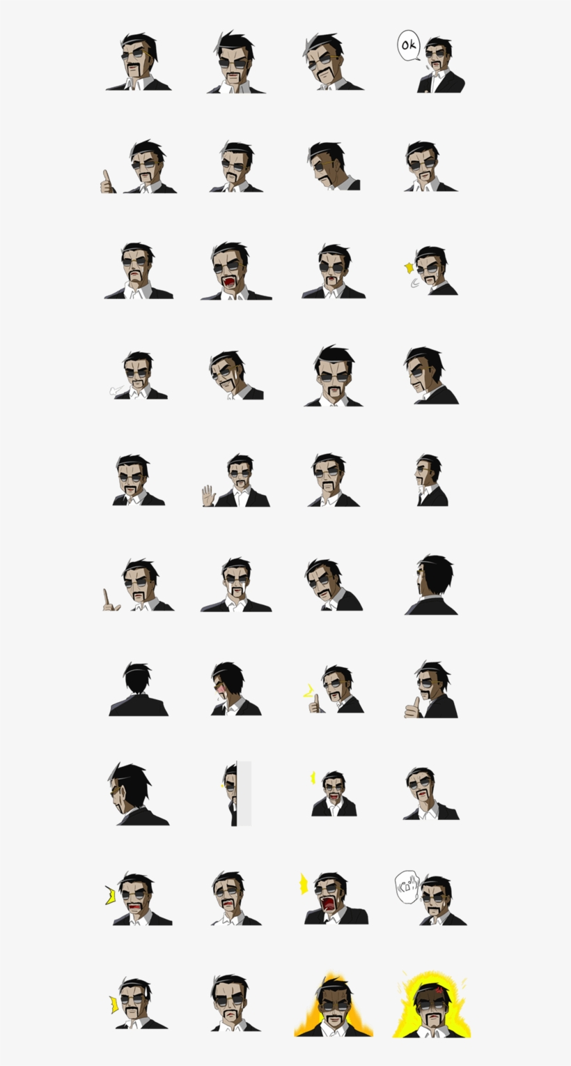 สติ๊กเกอร์ไลน์ Cool Guy, transparent png
