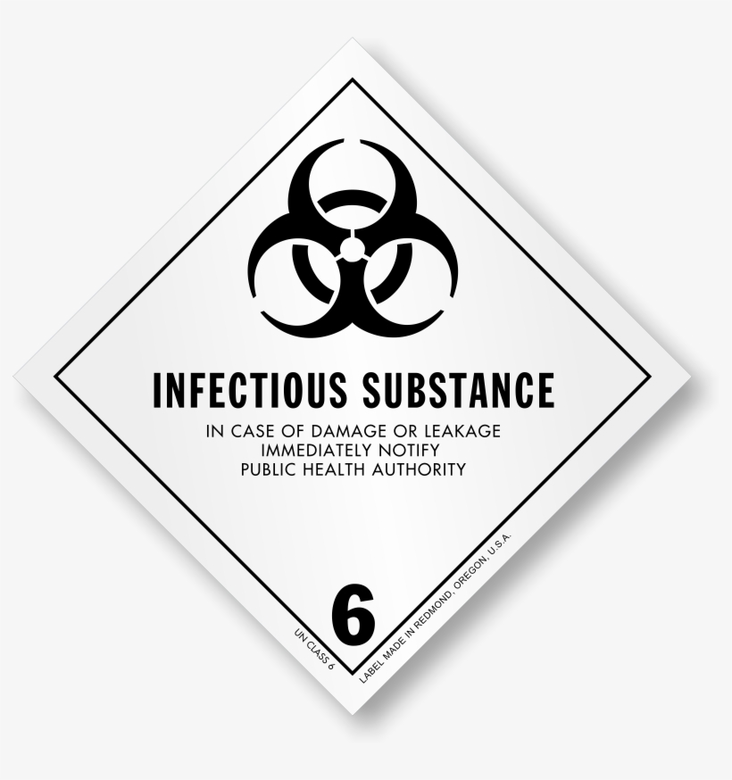 Infectious Substance Paper Hazmat Label, transparent png
