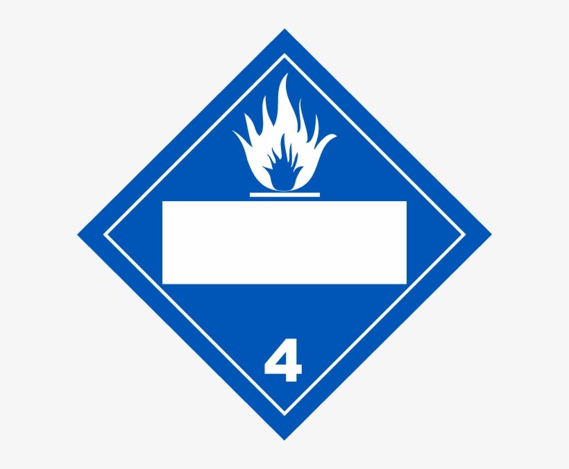 Blank Dangerous When Wet Class 4 Placard, transparent png