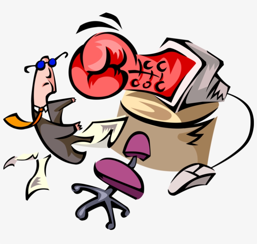 Vector Illustration Of Businessman Gets Knock-out Punch, transparent png