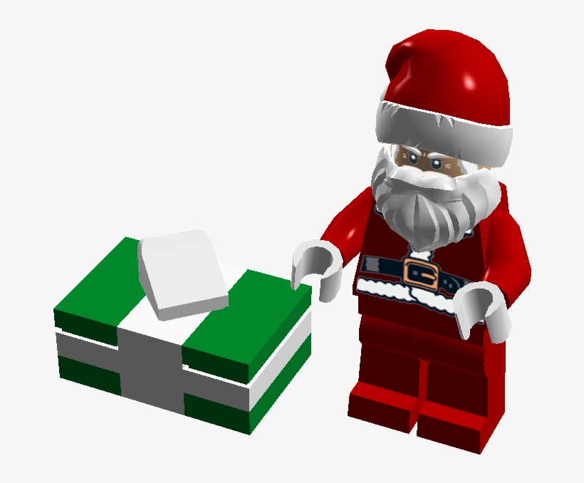 Santa With Present, transparent png